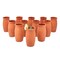 Clay Drinking Cups, Cantaritos de Barro Mexicanos for Margaritas, Tequila, Mexican Fiesta (12 oz), 12 Pack
